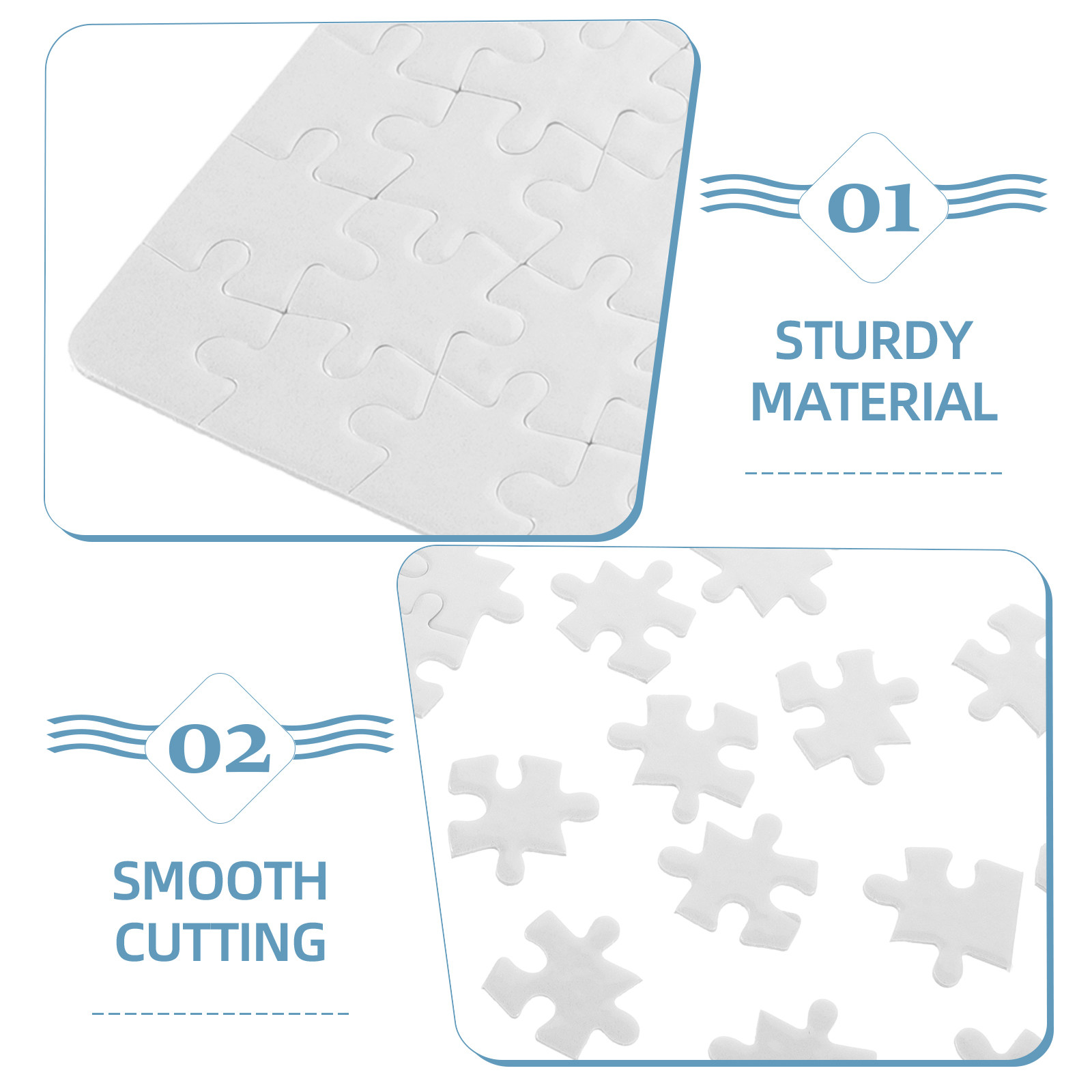 4 arkusze pustych puzzli, biał – Puzzle Blank White recenzja i cena
